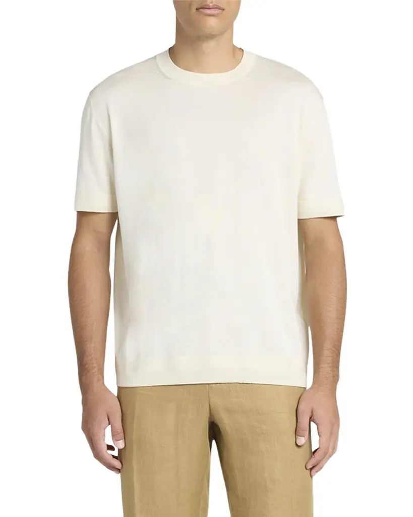 Moncler Men 's Silk-Cotton Crew T-Shirt