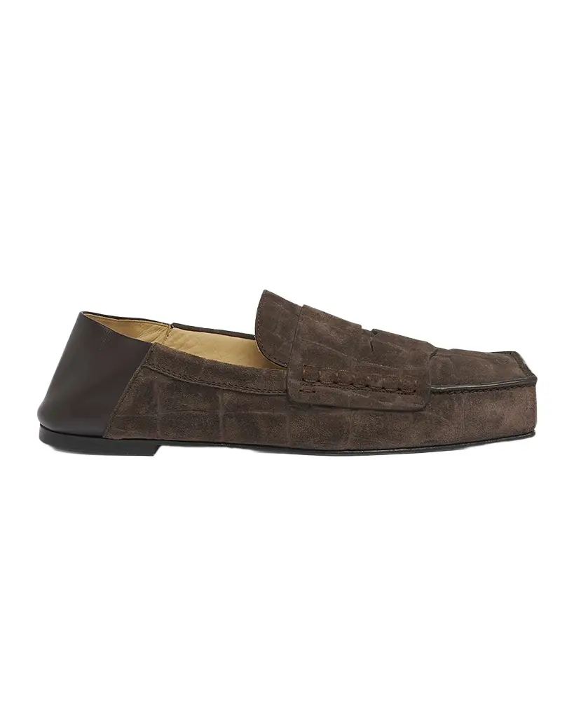 Jacquemus Men 's Les Mocassins Carre Suede Penny Loafers