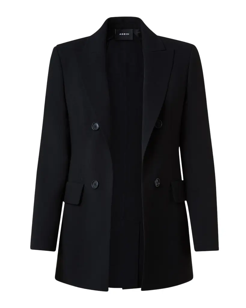 Akris Lucia Wool Double-Breasted Jacket