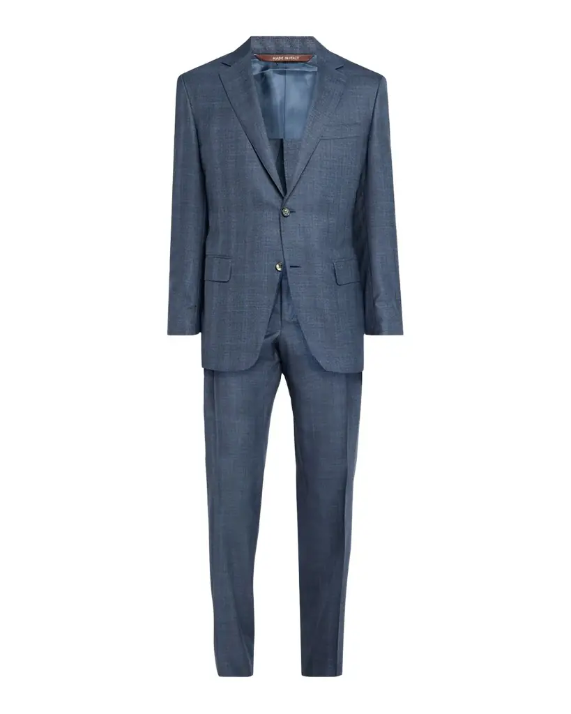 Canali Men 's Wool-Silk Plaid Suit