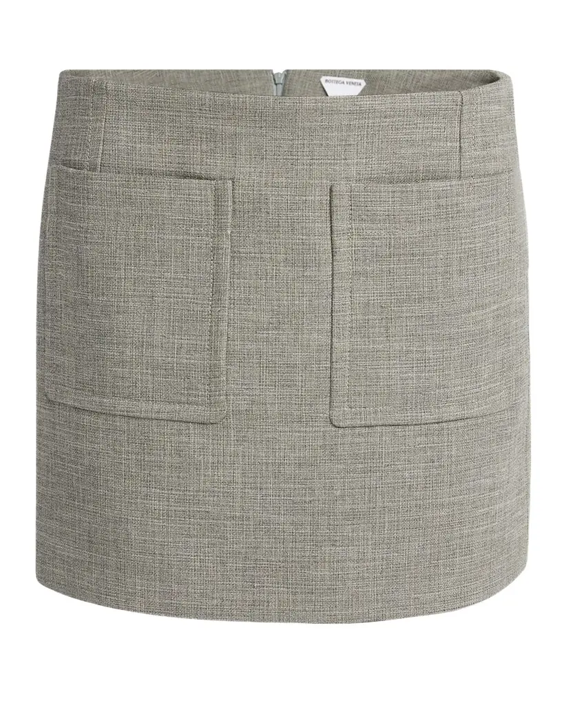 Bottega Veneta Structured Melange Mini Skirt