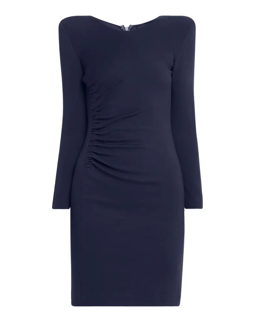Emporio Armani Ruched-Hip Milan Jersey Mini Dress