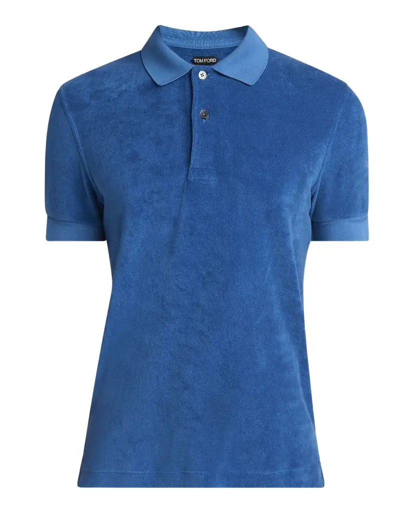 TOM FORD Men 's Cotton Terry Polo Shirt