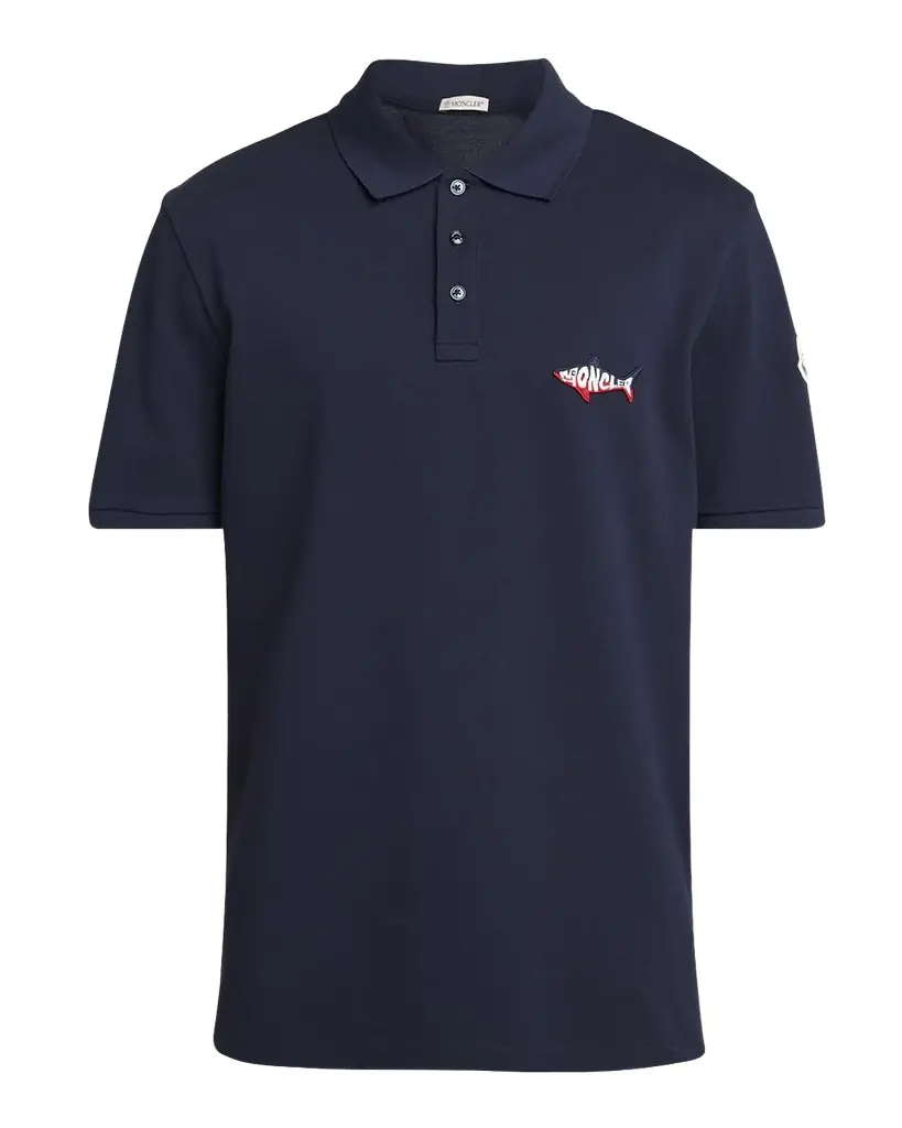 Moncler Men 's Shark Pique Polo Shirt