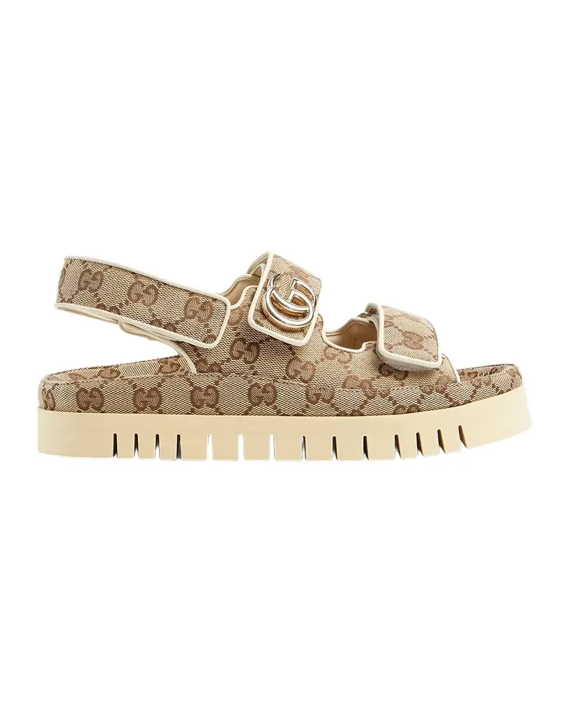 Gucci Marmont GG Double Strap Sandals