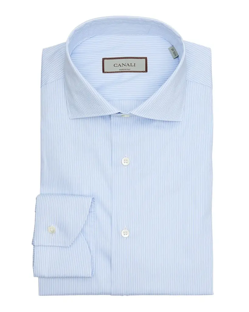Canali Men 's Cotton Tonal Stripe Dress Shirt