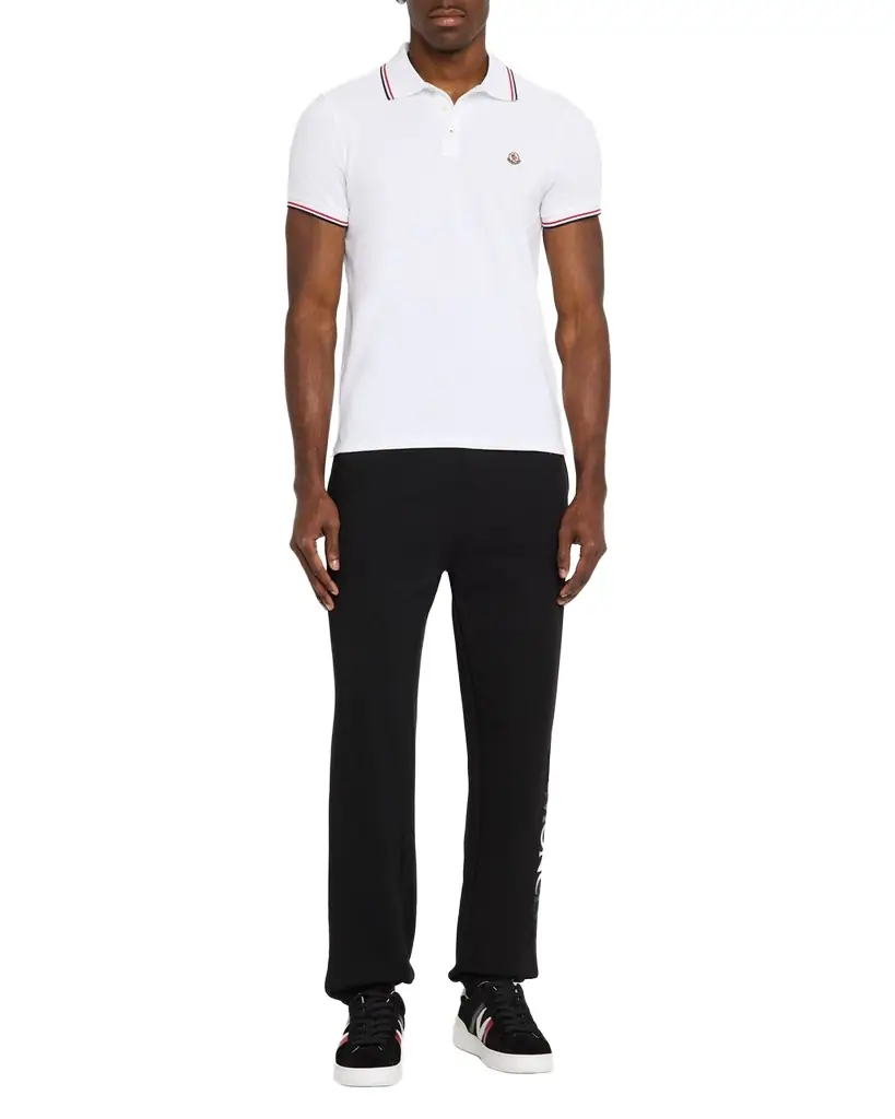 Moncler Men 's Striped-Trim Polo Shirt
