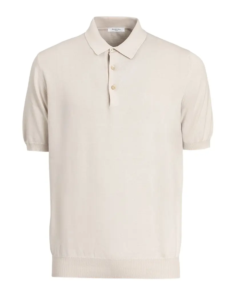 Boglioli Men 's Garment-Washed Cotton Polo Shirt