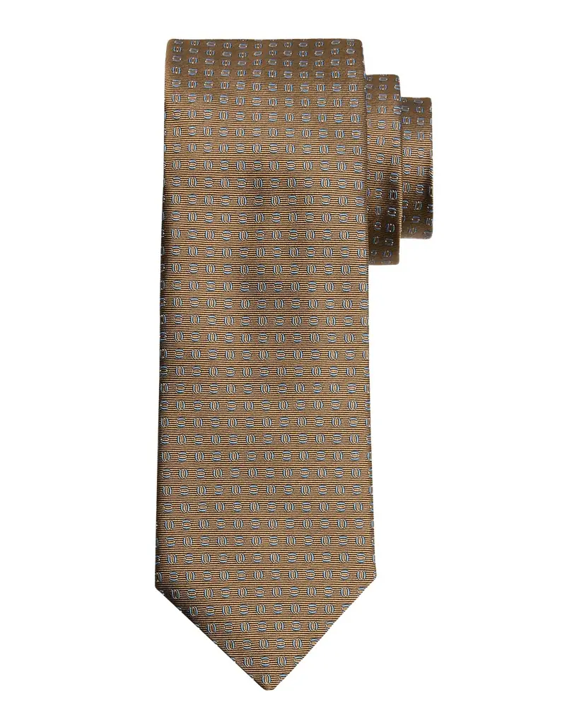Canali Men 's Oval Patterned Tie