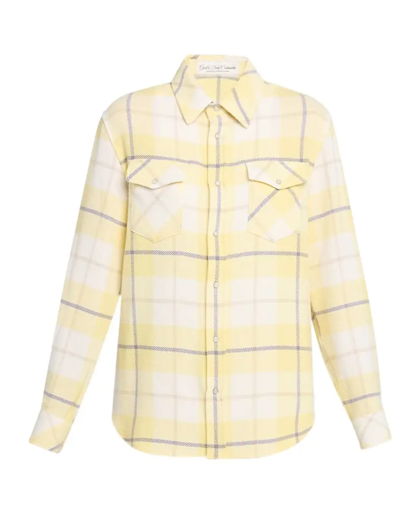God 's True Cashmere Dreamer Tartan Cashmere Flannel Shirt