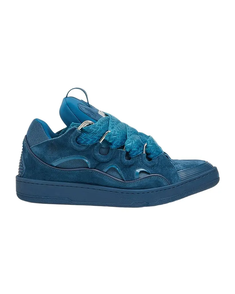 Lanvin Men 's Curb Suede Low-Top Sneakers