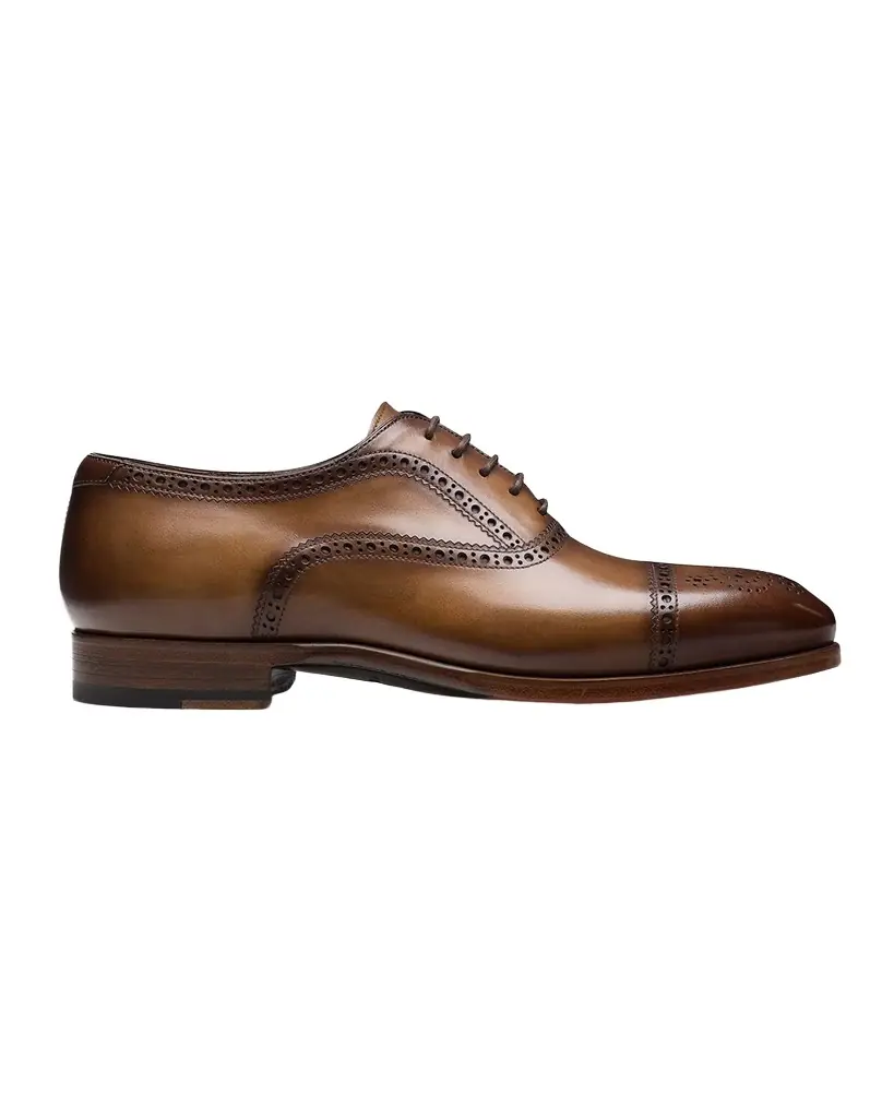 Magnanni Men 's Lincoln Brogue Leather Oxfords