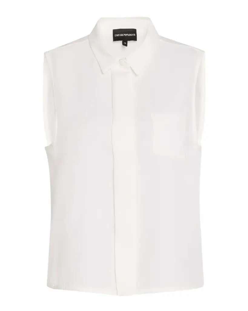 Emporio Armani Sleeveless Button-Down Blouse