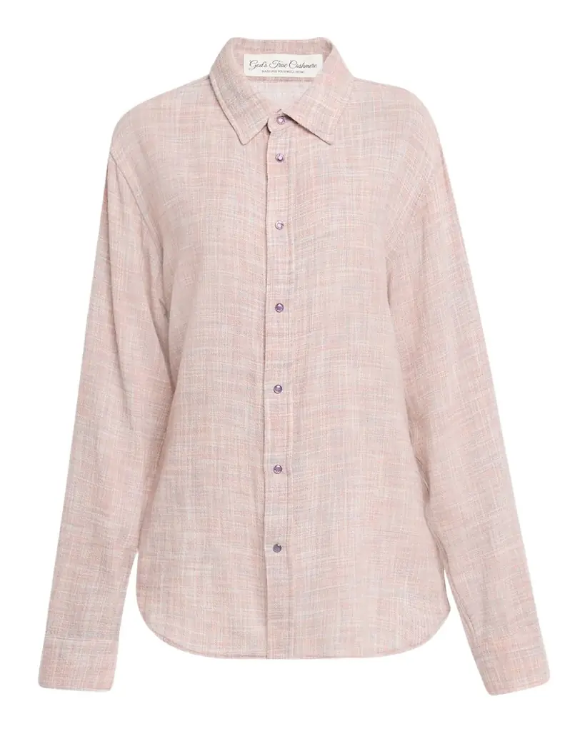 God 's True Cashmere Space Dye Gauze Cashmere Shirt