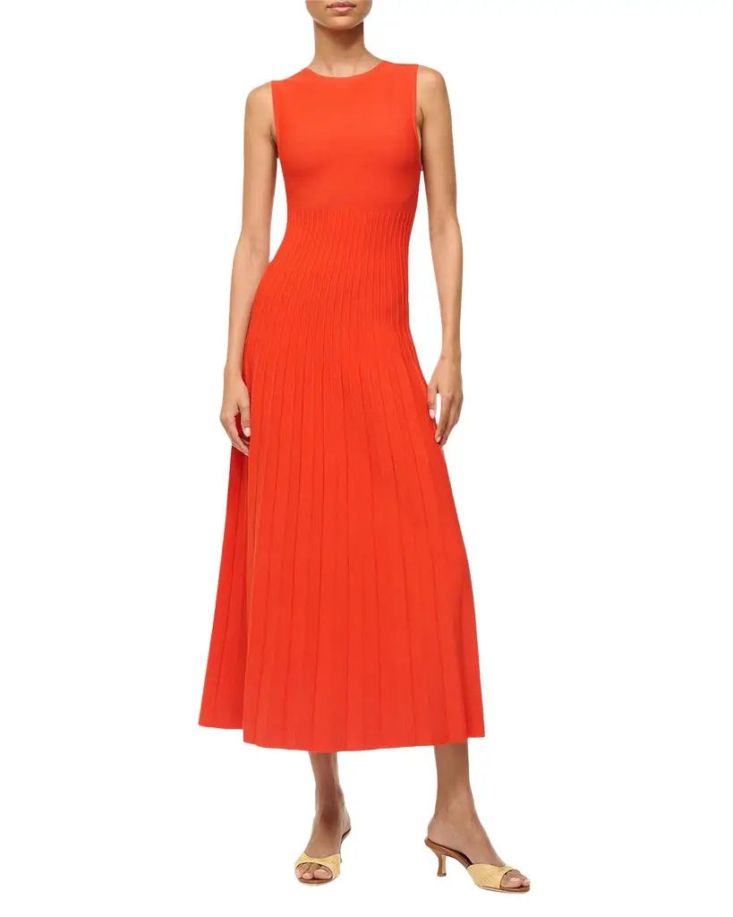 STAUD Elyse Knit Midi Dress