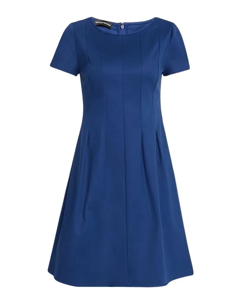Emporio Armani Pleated Fit-&-Flare Mini Dress