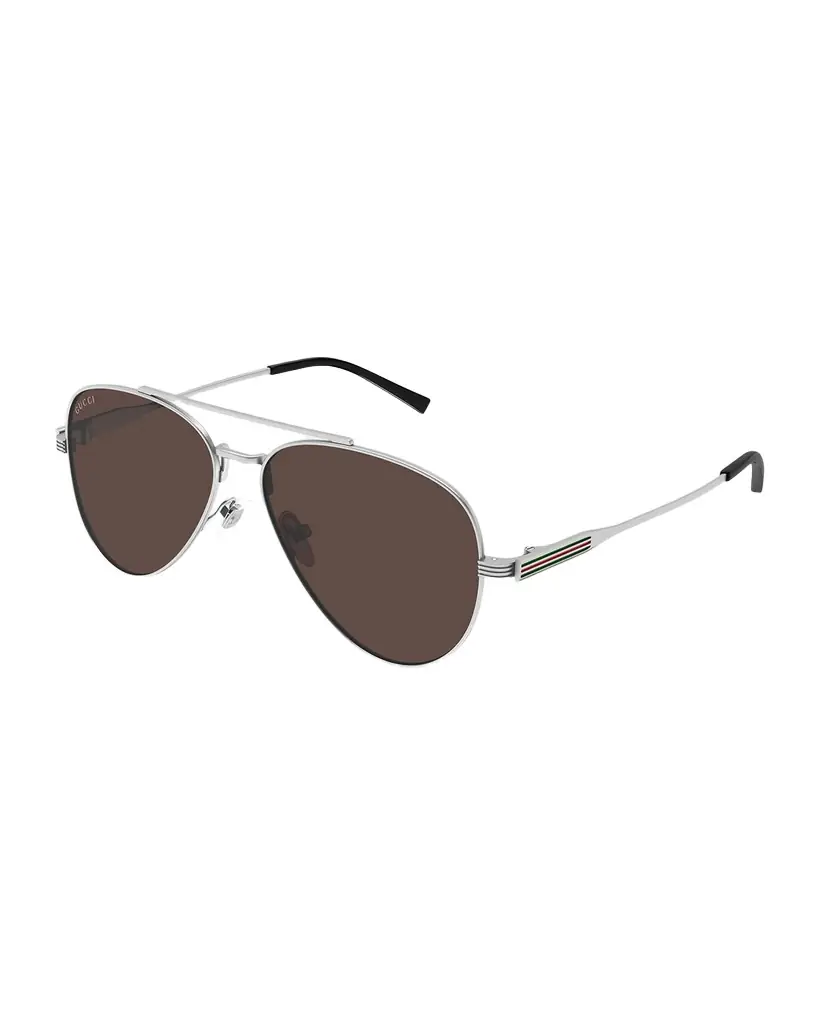 Gucci Men 's GG1874SM Metal Aviator Sunglasses