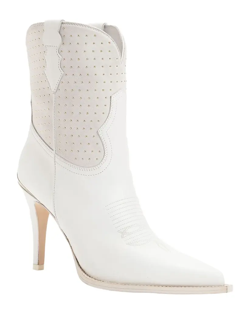 Partlow Wallis Studded Suede Western Booties - Women's Shoes