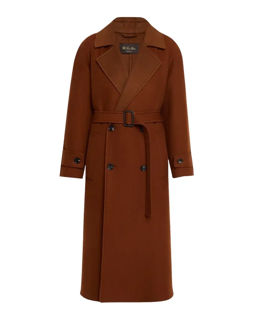 Loro Piana Foster Double-Breast Belted Cashmere Coat
