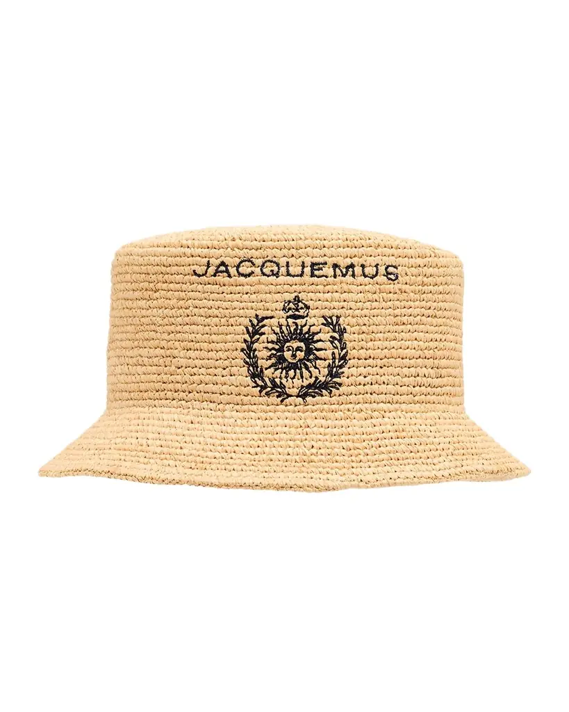 Jacquemus Le Bob Pesco Raffia Bucket Hat