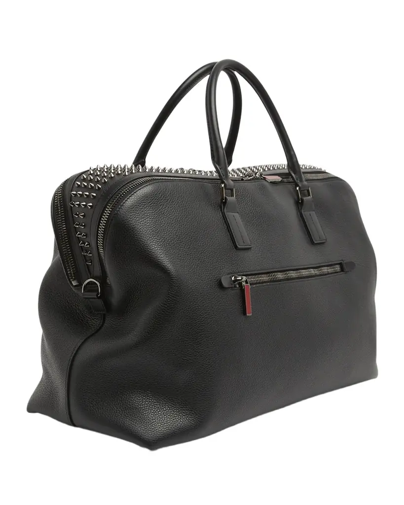Christian Louboutin Men's Funky Leather Empire Spikes Weekender Bag