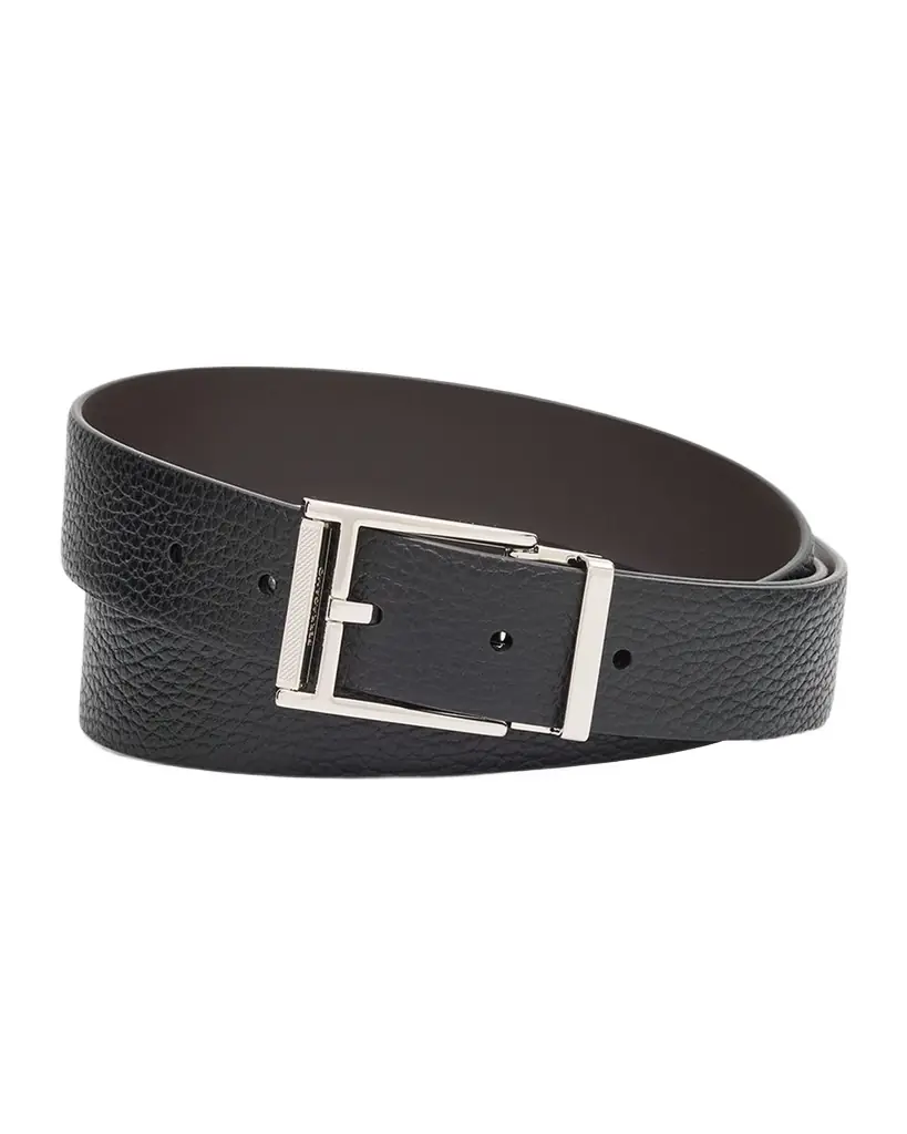 Ferragamo Men 's Reversible Leather Resin-Buckle Belt