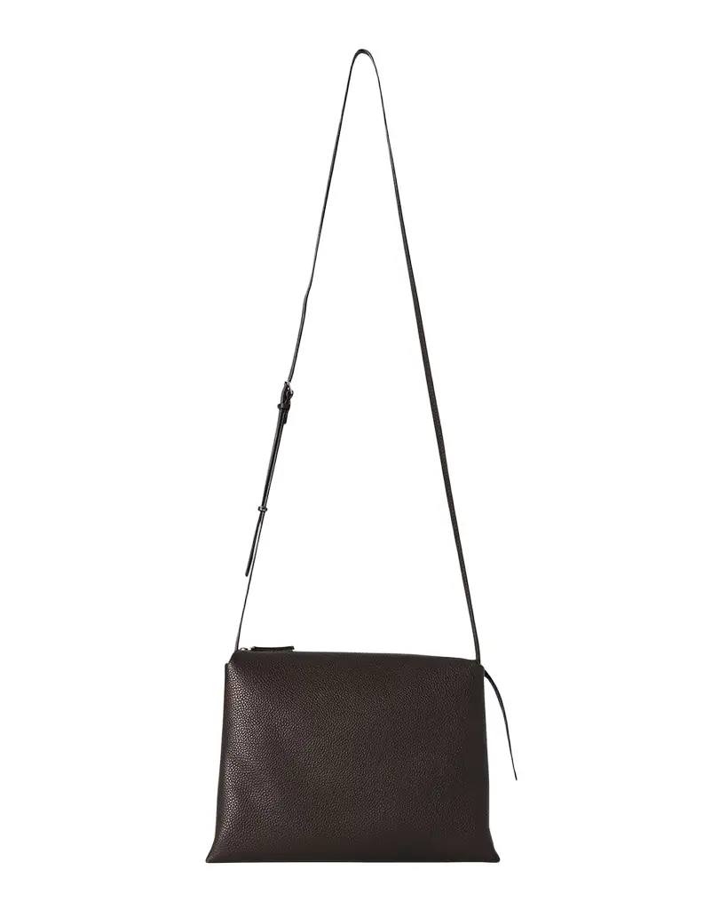 THE ROW Nu Twin Crossbody Bag in Saddle Grain Leather