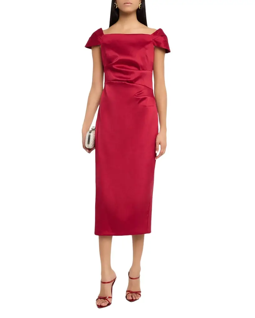 aidan mattox cowl neck cocktail dress Aidan by Aidan Mattox Cowl-Neck Satin Halter Dress