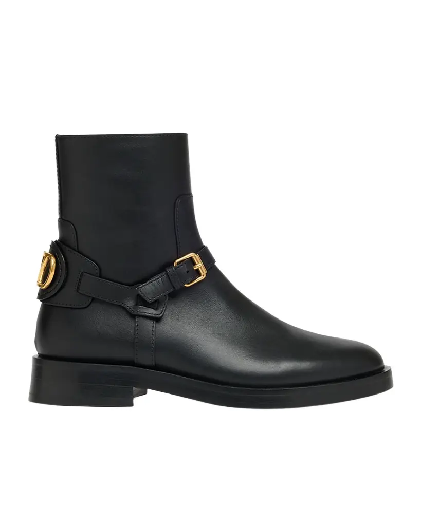 Valentino Garavani VLogo Signature Leather Booties