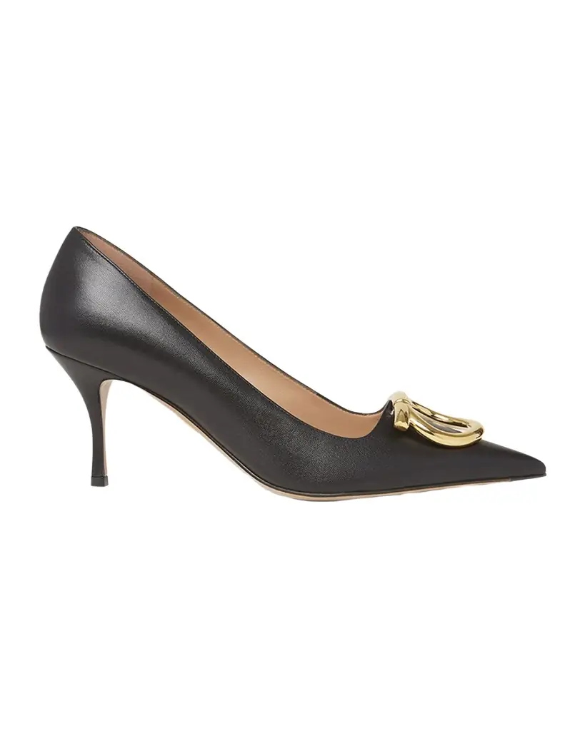 Ferragamo Lara Leather Gancini Pumps