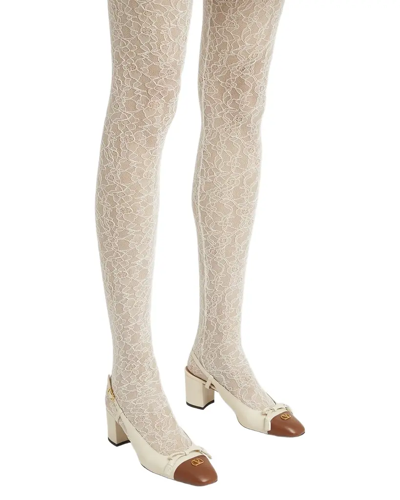 Valentino Garavani Valet Du Roi VLogo Leather Slingback Pumps