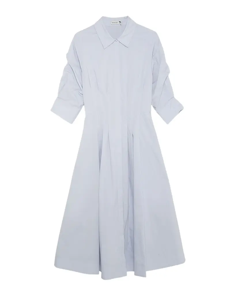 SIMKHAI Jazz Pintuck Midi Dress