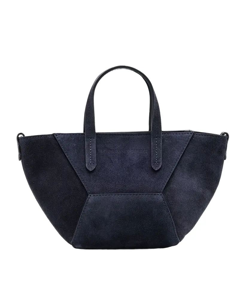Brunello Cucinelli Duo Mini Suede Shopper Tote Bag
