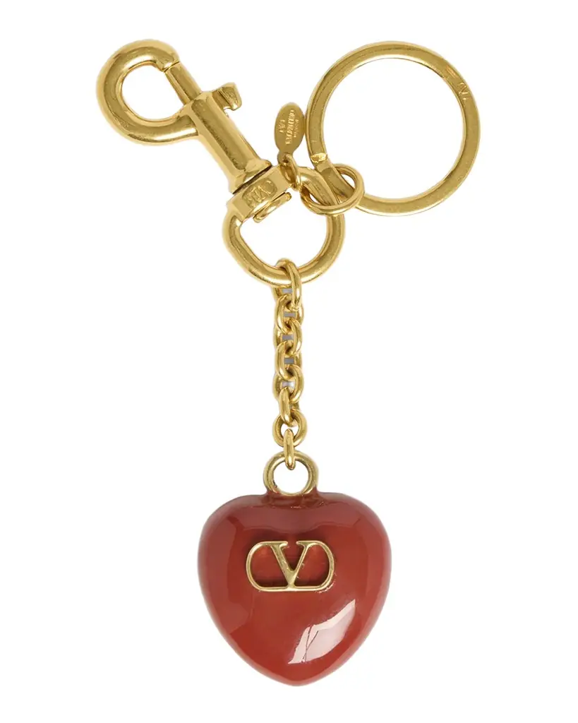 Valentino Garavani VLOGO Signature Heart Charm Keyring