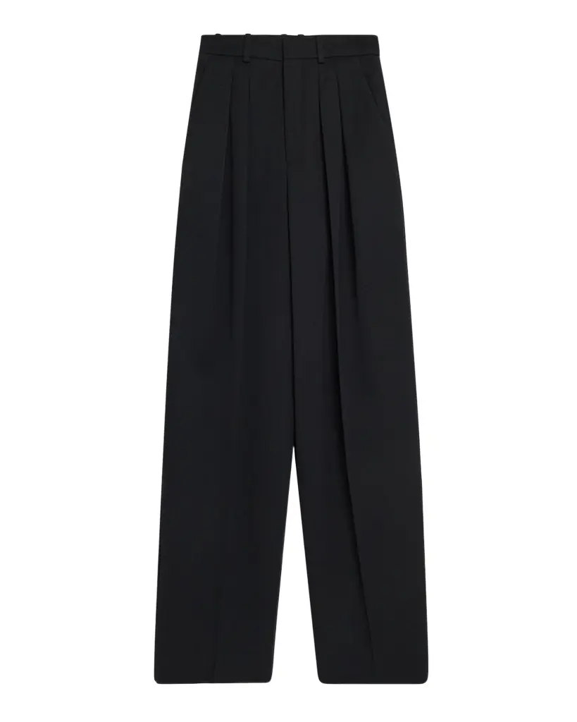 Saint Laurent Pleated Wide-Leg Trousers