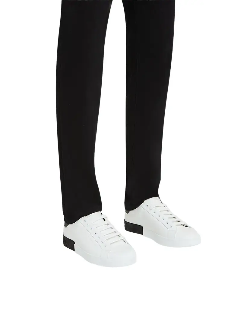 Dolce & Gabbana Men 's Portofino Calfskin Low-Top Sneakers