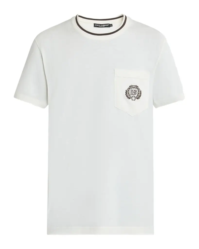 Dolce & Gabbana Men 's DG Emblem Pocket T-Shirt