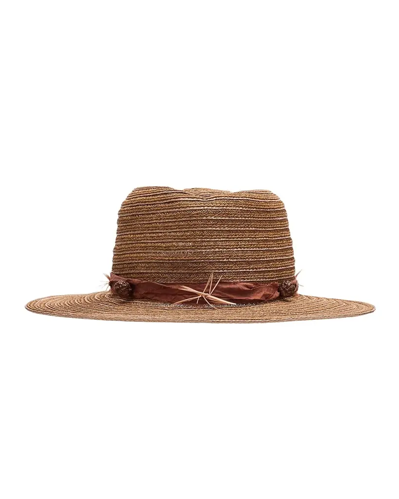 Gigi Burris Noelle Feather-Embellished Straw Hat