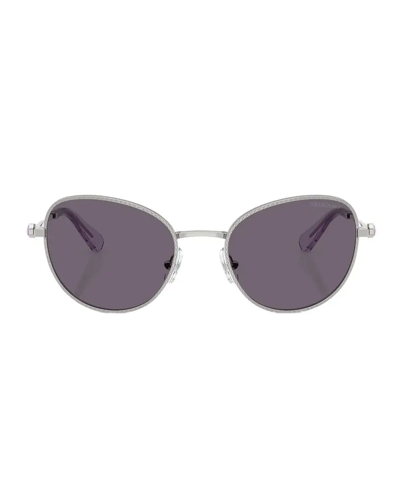 SWAROVSKI SK7032 Crystal Metal Round Sunglasses