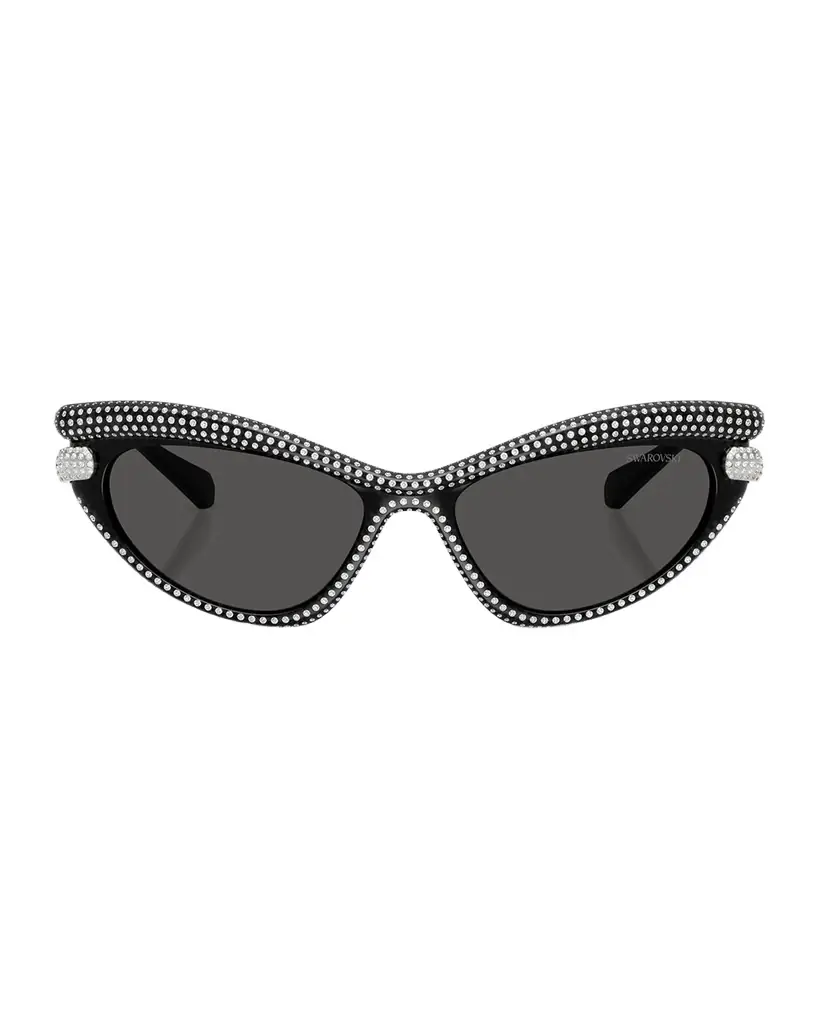 SWAROVSKI SK6038 Cat-Eye Embellished Sunglasses