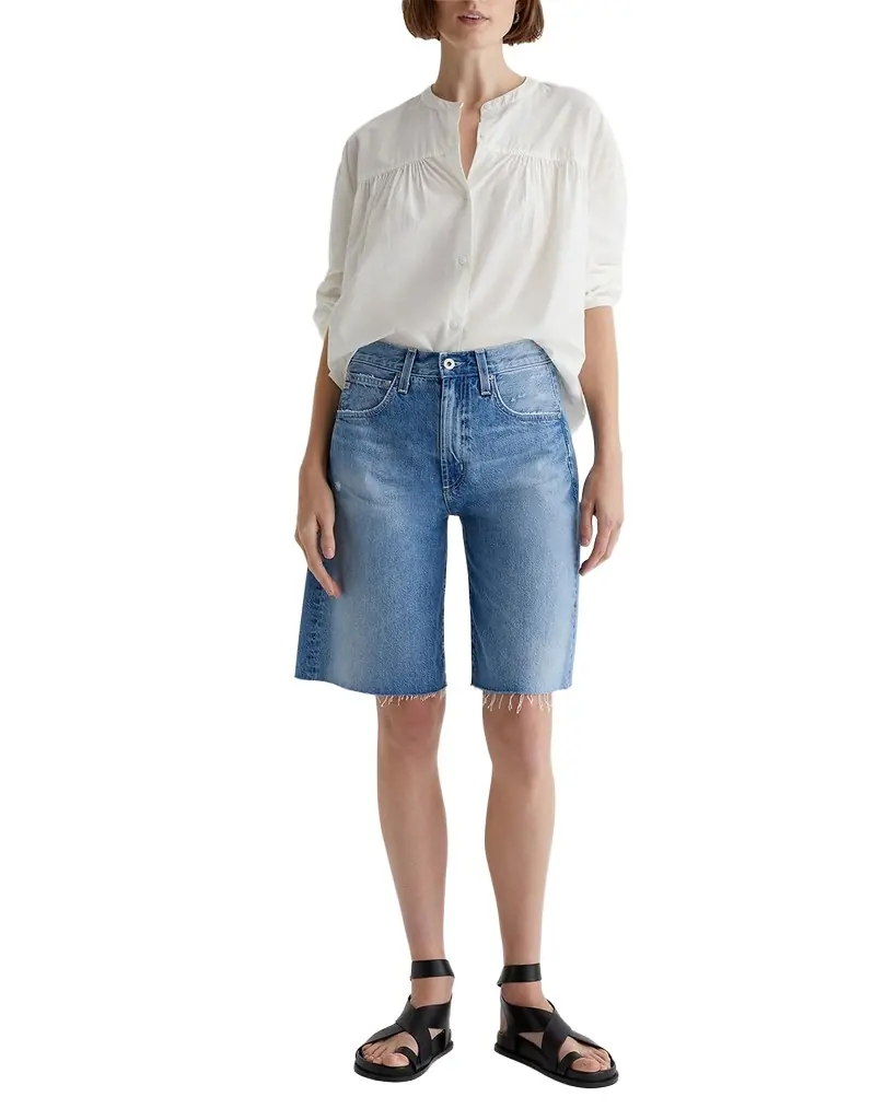 AG Jeans Hattie Relaxed High-Rise Denim Shorts