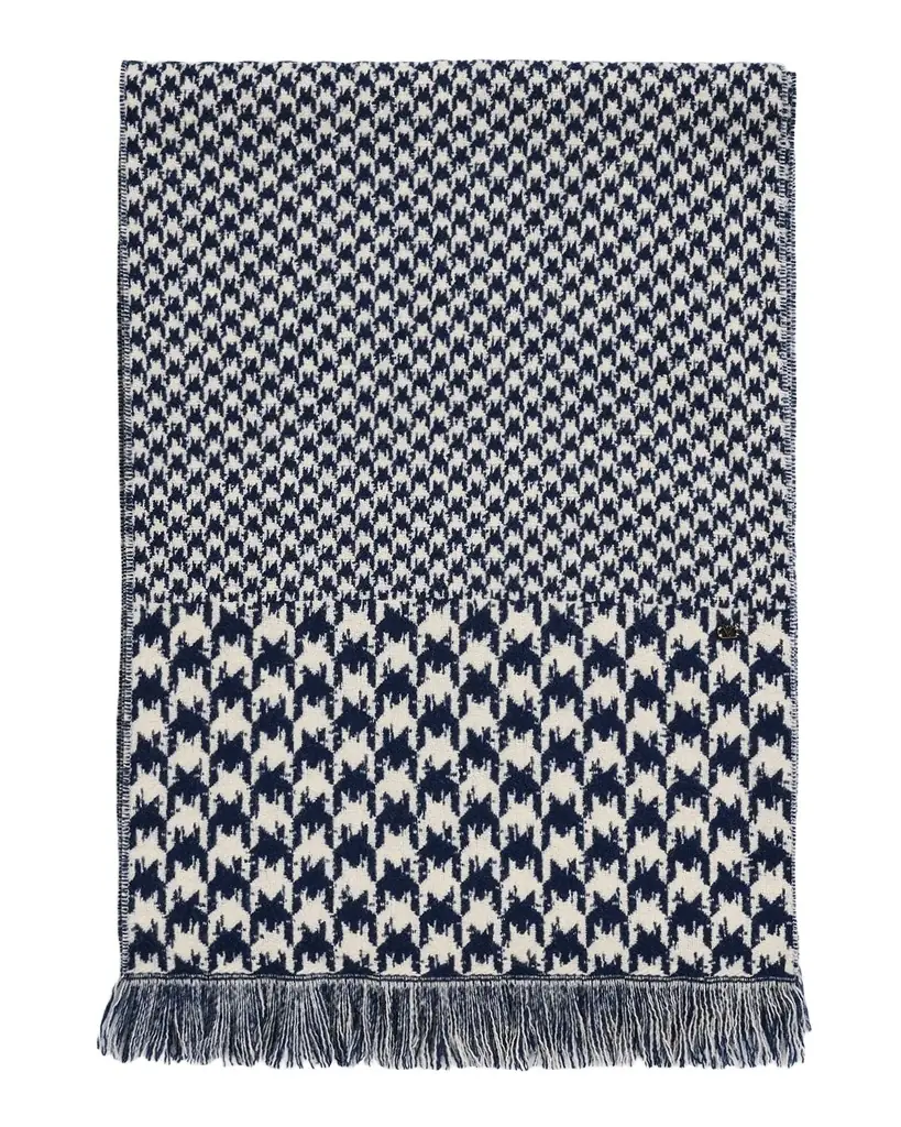 Valentino Garavani Houndstooth Jacquard Knit Scarf