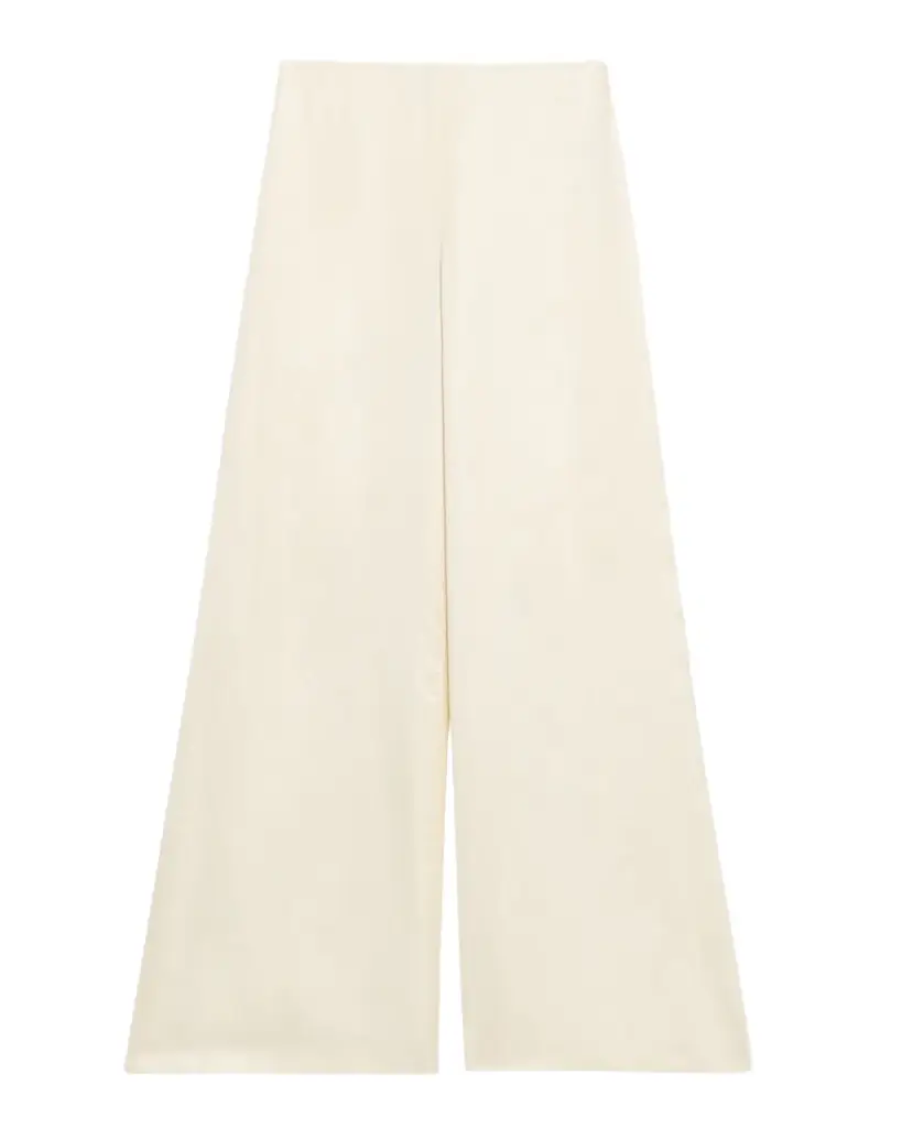 Ralph Lauren Collection Daria Washed Satin Wide-Leg Pants