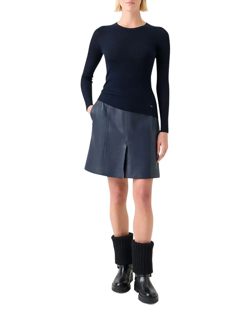 Akris Seamless Rib Knit Fitted Sweater