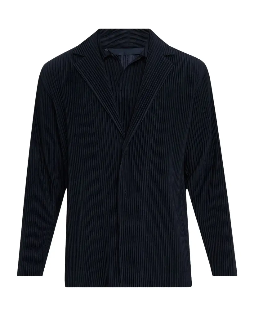 Homme Plisse Issey Miyake Men 's Pleated Single-Breasted Sport Coat