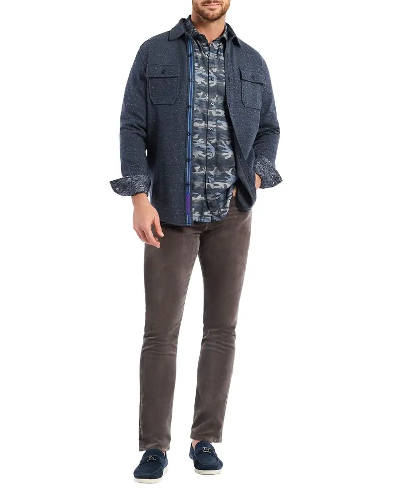 Robert Graham Men 's Vigano Pocket Knit Button-Down Shirt