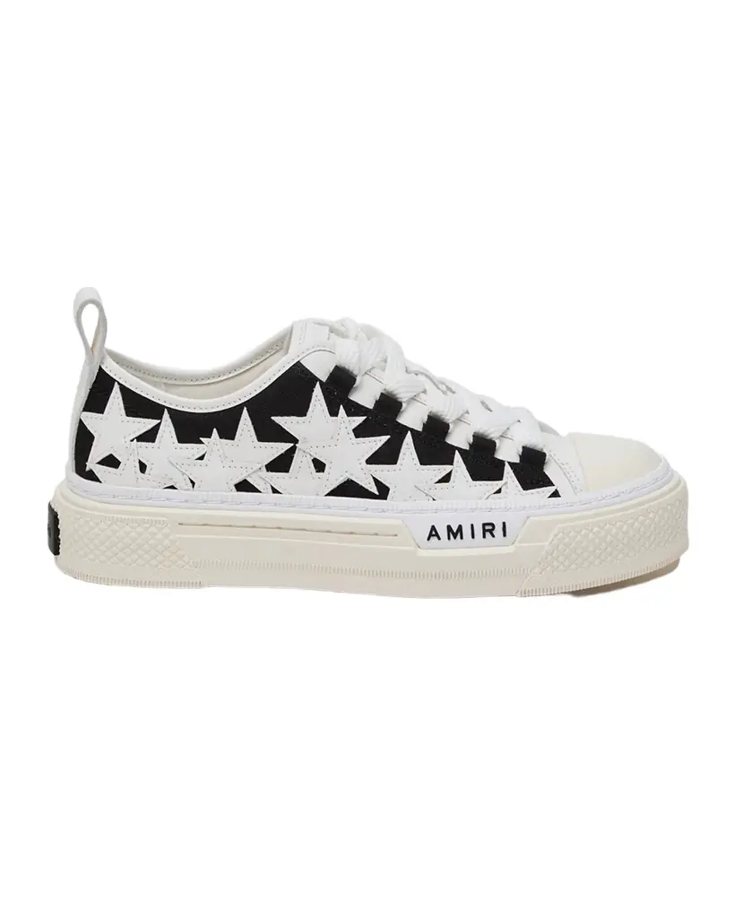 Amiri Stars Low-Top Canvas Platform Sneakers