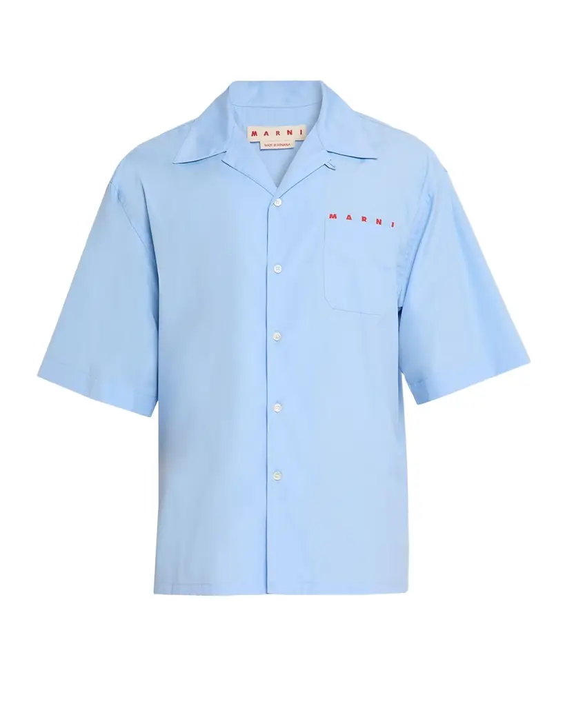 Marni Men 's Poplin Camp Shirt