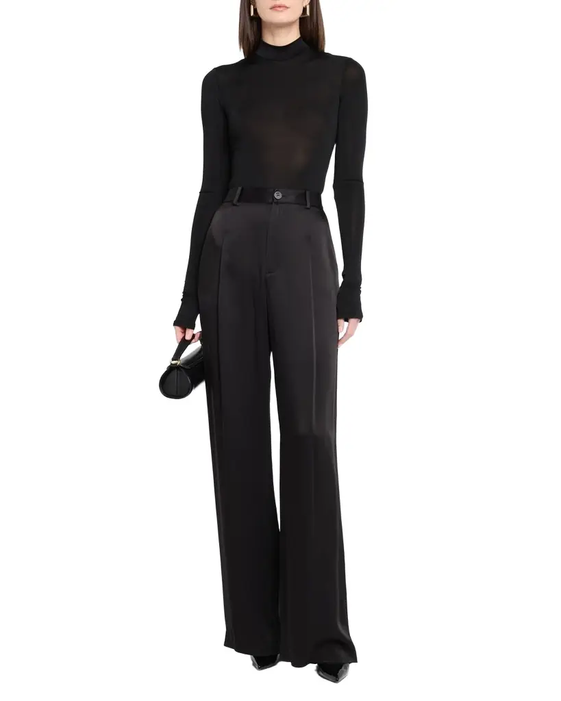 LAPOINTE Mock-Neck Long-Sleeve Lightweight Jersey Bodysuit