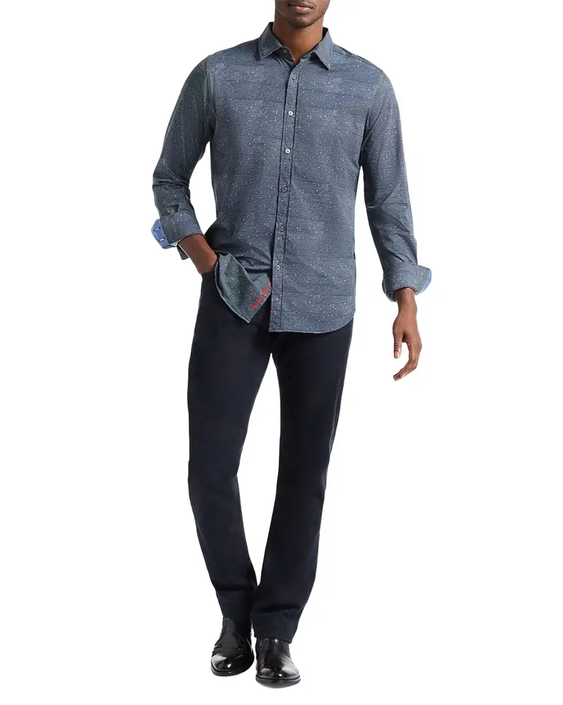 Robert Graham Men 's Doyer Stripe Stretch Sport Shirt